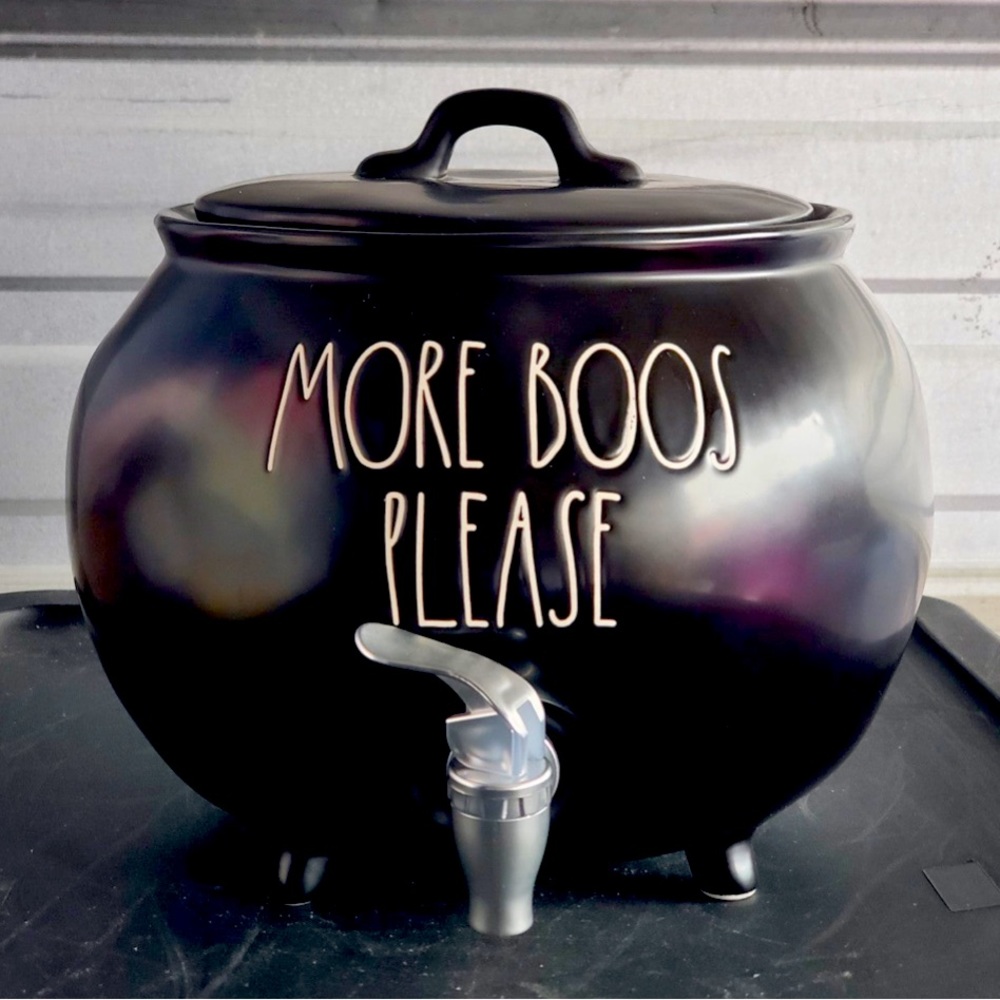 HTF NWT Rae Dunn More Boose Please Drink Cauldron Dispencer PERFECT CONDITION